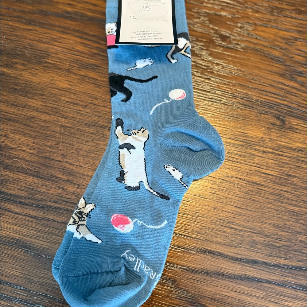 NWT Vera Bradley Cat’s meow socks
